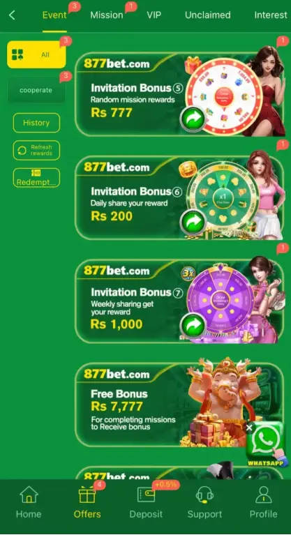 877bet Game offers